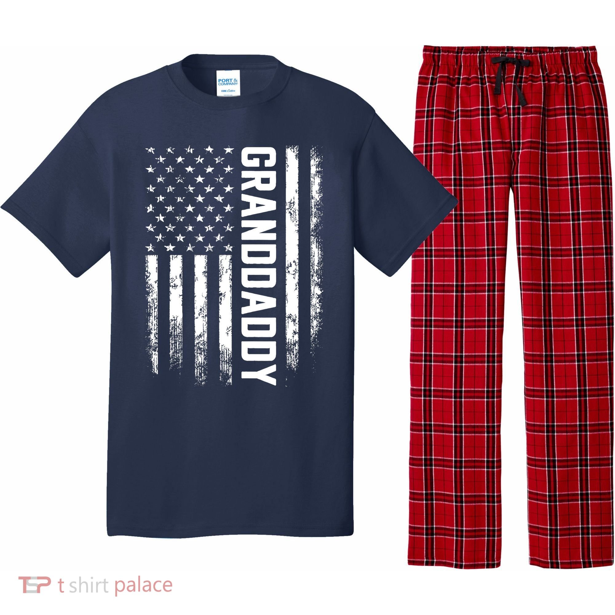 Granddaddy Gift America Flag Gift For Father's Day Pajama Set