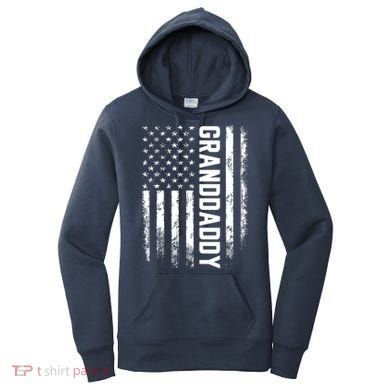 Granddaddy Gift America Flag Gift For Father's Day Women's Hoodie