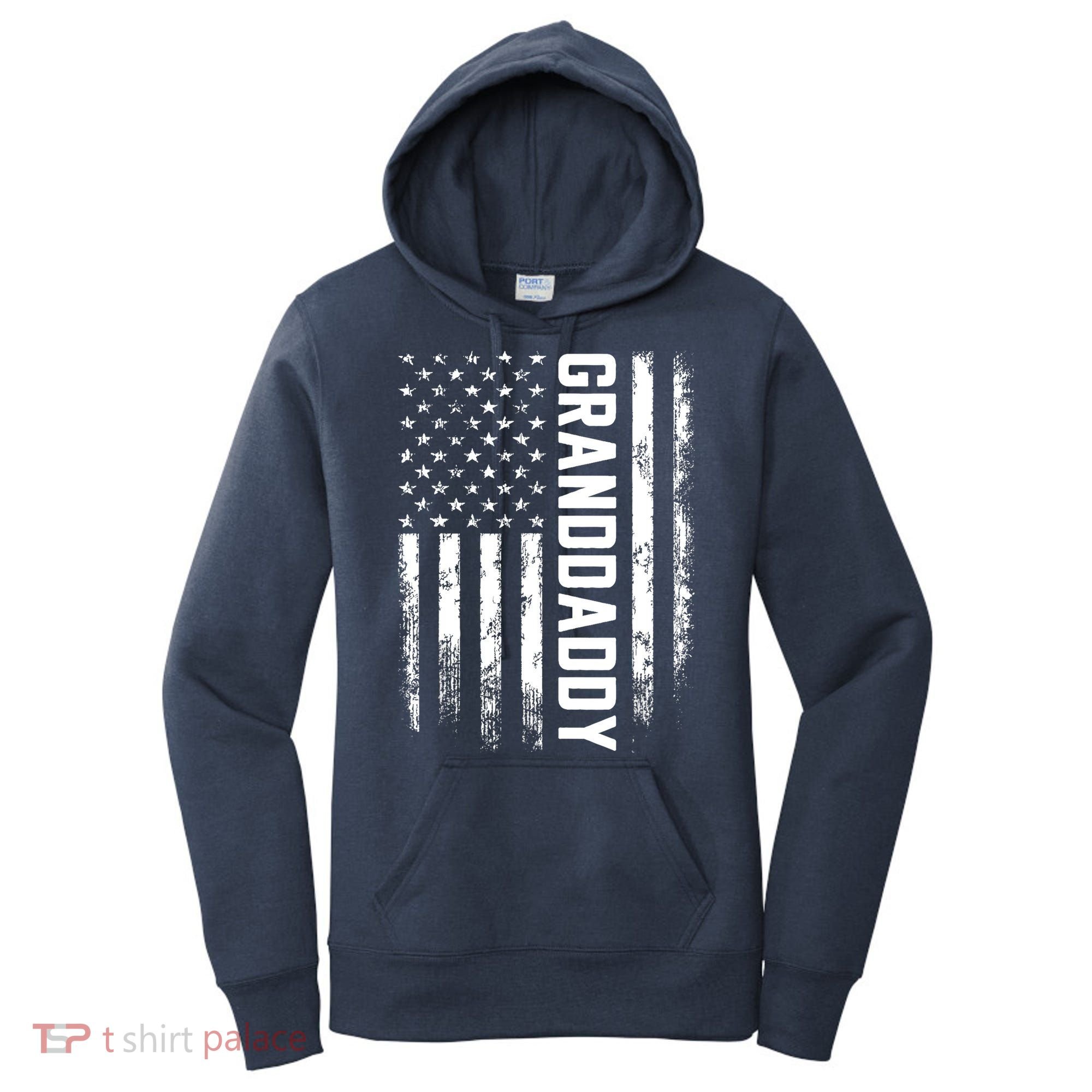 Granddaddy Gift America Flag Gift For Father's Day Women's Hoodie