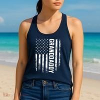Granddaddy Gift America Flag Gift For Father's Day Women's Tank Top thumb 2