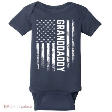 Granddaddy Gift America Flag Gift For Father's Day Baby Bodysuit