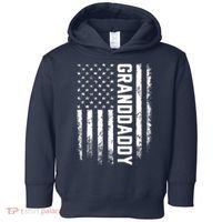 Granddaddy Gift America Flag Gift For Father's Day Toddler Hoodie thumb 0