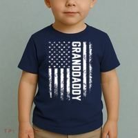 Granddaddy Gift America Flag Gift For Father's Day Toddler T-Shirt thumb 2