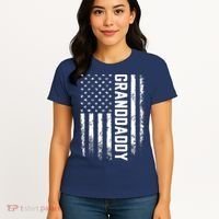 Granddaddy Gift America Flag Gift For Father's Day Women's T-Shirt thumb 4