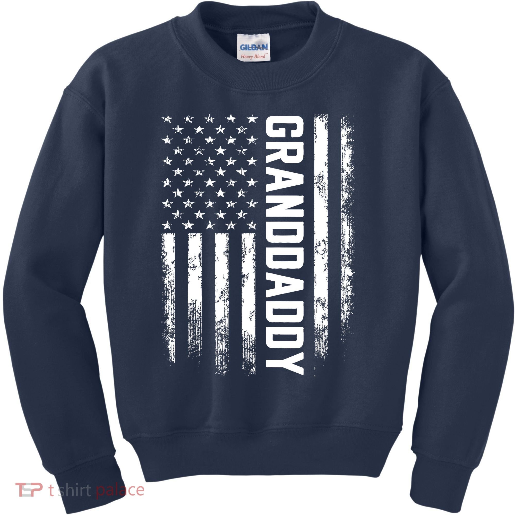 Granddaddy Gift America Flag Gift For Father's Day Kids Sweatshirt