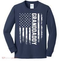 Granddaddy Gift America Flag Gift For Father's Day Kids Long Sleeve Shirt thumb 0