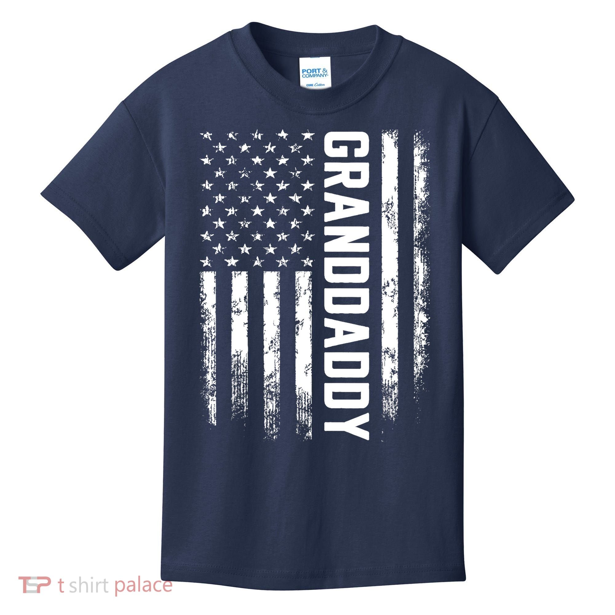 Granddaddy Gift America Flag Gift For Father's Day Kids T-Shirt