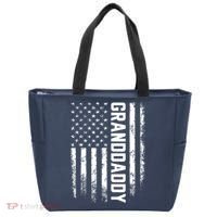 Granddaddy Gift America Flag Gift For Father's Day Tote Bag thumb 0
