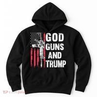 God Guns And Trump 2nd Amendment Flag Ar15 American Flag Hoodie thumb 0