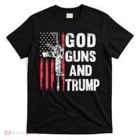 God Guns And Trump 2nd Amendment Flag Ar15 American Flag T-Shirt thumb 0