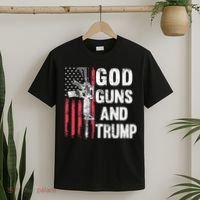 God Guns And Trump 2nd Amendment Flag Ar15 American Flag T-Shirt thumb 2