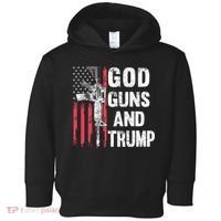 God Guns And Trump 2nd Amendment Flag Ar15 American Flag Toddler Hoodie thumb 0