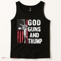 God Guns And Trump 2nd Amendment Flag Ar15 American Flag Tank Top thumb 2