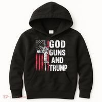 God Guns And Trump 2nd Amendment Flag Ar15 American Flag Kids Hoodie thumb 0