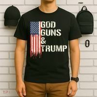 God Guns And Trump I 2nd Amendment Trump Flag America T-Shirt thumb 6