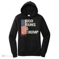 God Guns And Trump I 2nd Amendment Trump Flag America Women's Hoodie thumb 0