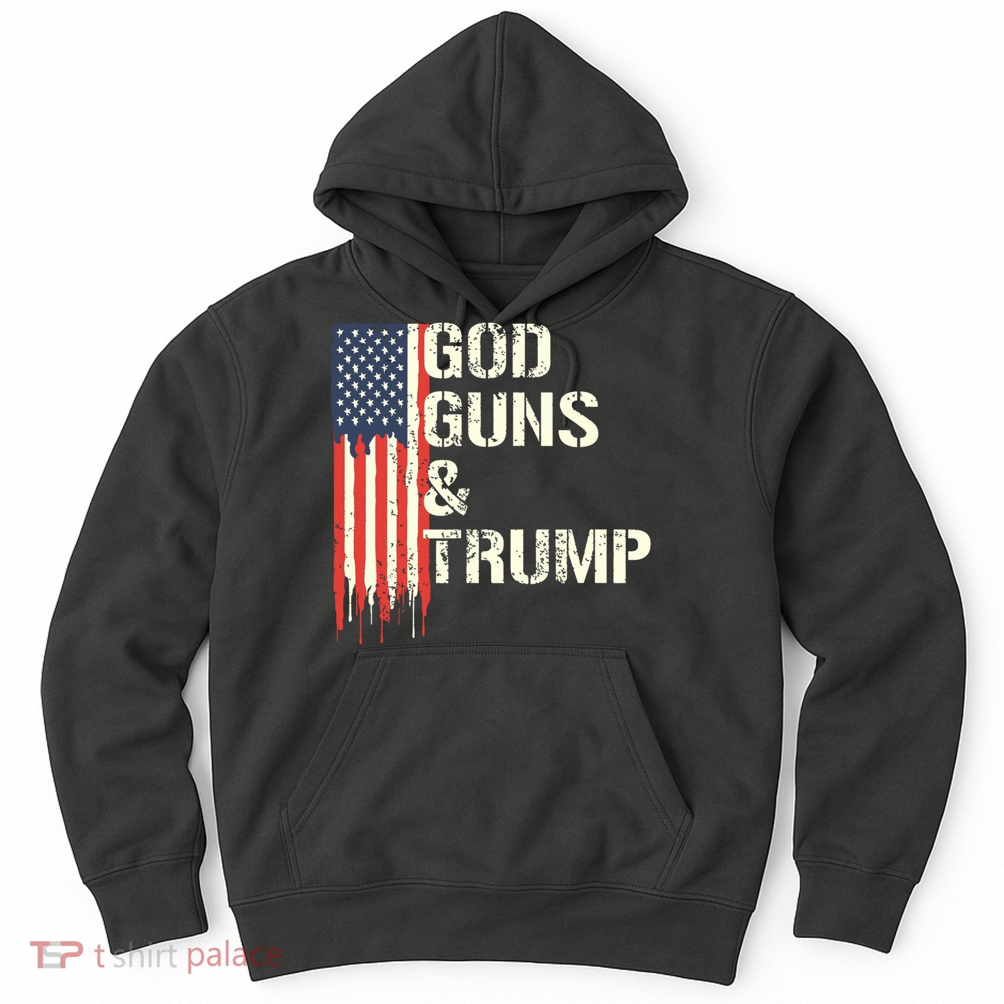 God Guns And Trump I 2nd Amendment Trump Flag America Hoodie