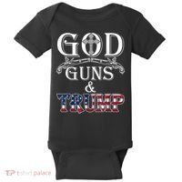 God Guns And Trump Shirt 2nd Amendment Baby Bodysuit thumb 0