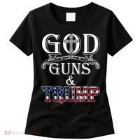 God Guns And Trump Shirt 2nd Amendment Women's T-Shirt thumb 0