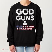 God Guns And Trump Cute Gift 2nd Amendment Pro Gun Meaningful Gift Women's Sweatshirt thumb 0