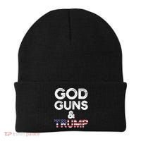 God Guns And Trump Cute Gift 2nd Amendment Pro Gun Meaningful Gift Beanie thumb 0