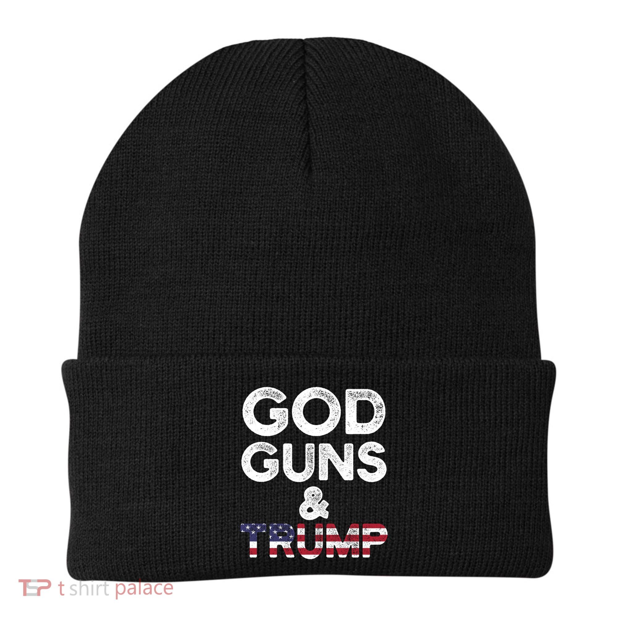 God Guns And Trump Cute Gift 2nd Amendment Pro Gun Meaningful Gift Beanie
