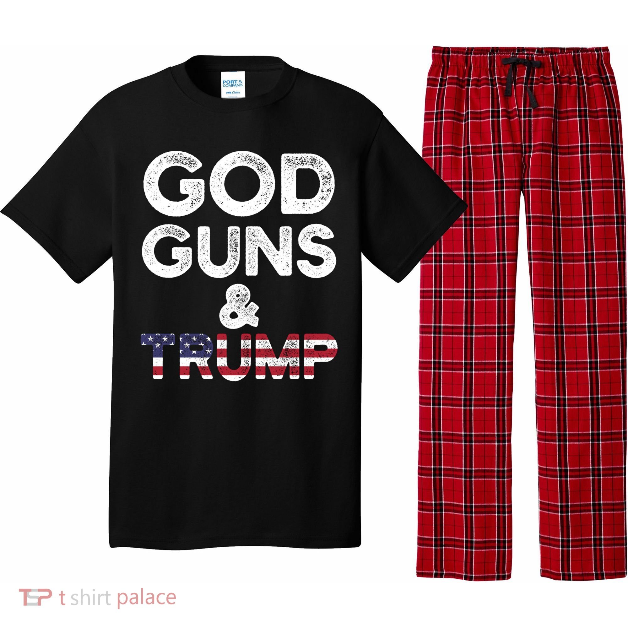 God Guns And Trump Cute Gift 2nd Amendment Pro Gun Meaningful Gift Pajama Set