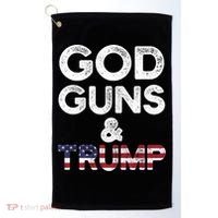God Guns And Trump Cute Gift 2nd Amendment Pro Gun Meaningful Gift Golf Towel thumb 0