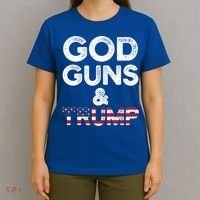 God Guns And Trump Cute Gift 2nd Amendment Pro Gun Meaningful Gift T-Shirt thumb 4