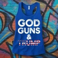 God Guns And Trump Cute Gift 2nd Amendment Pro Gun Meaningful Gift Women's Tank Top thumb 3
