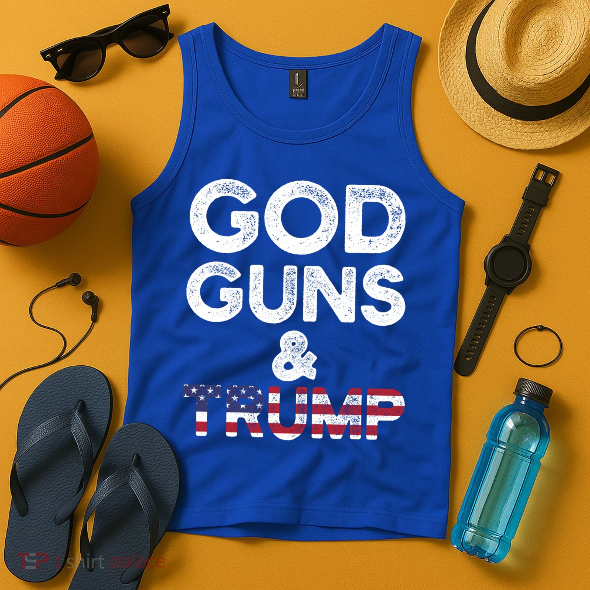 God Guns And Trump Cute Gift 2nd Amendment Pro Gun Meaningful Gift Tank Top