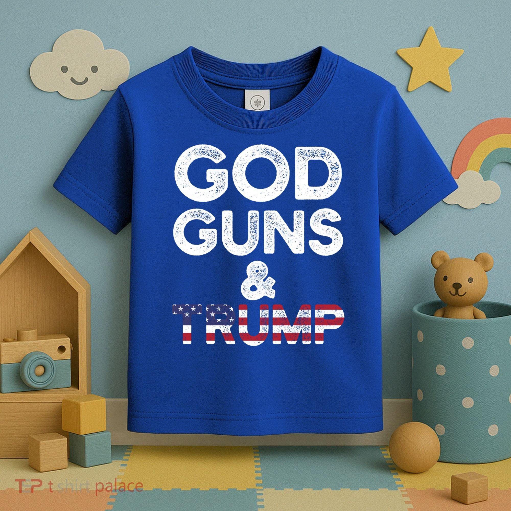 God Guns And Trump Cute Gift 2nd Amendment Pro Gun Meaningful Gift Toddler T-Shirt
