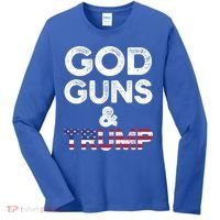 God Guns And Trump Cute Gift 2nd Amendment Pro Gun Meaningful Gift Women's Long Sleeve Shirt thumb 0