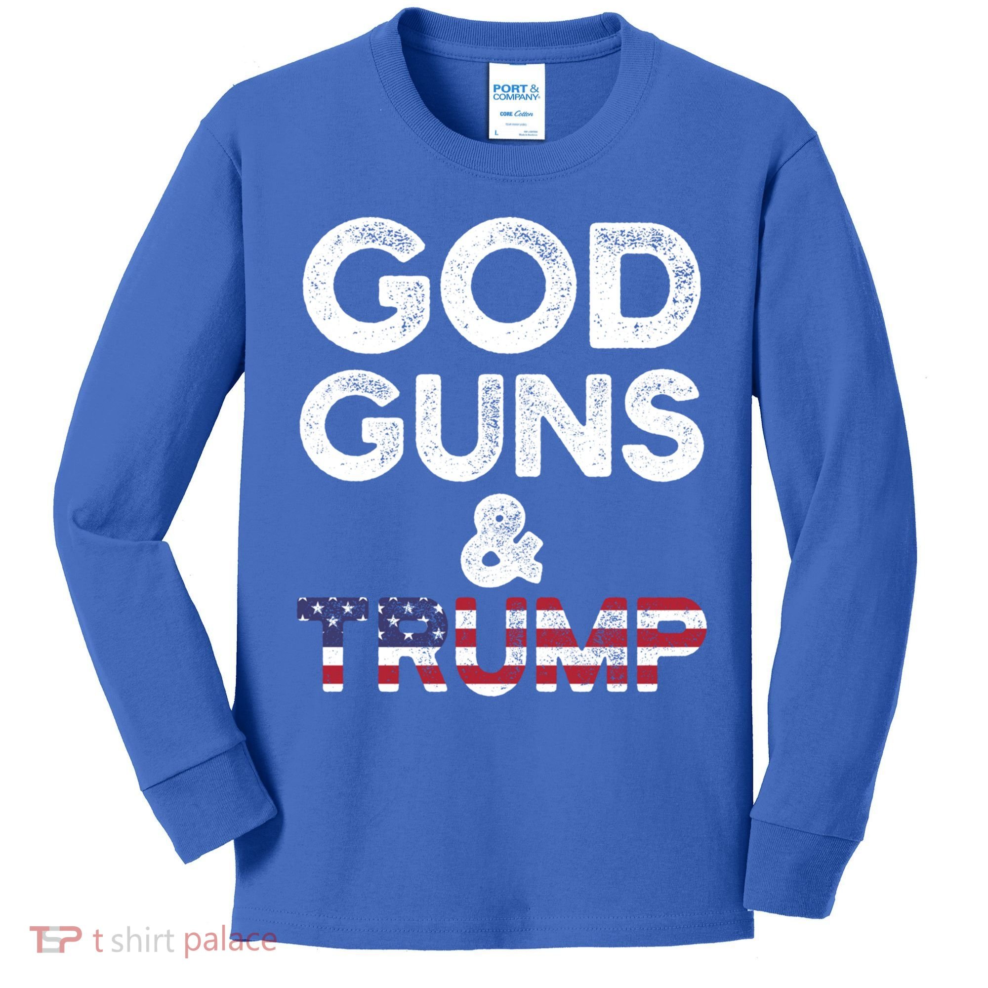 God Guns And Trump Cute Gift 2nd Amendment Pro Gun Meaningful Gift Kids Long Sleeve Shirt