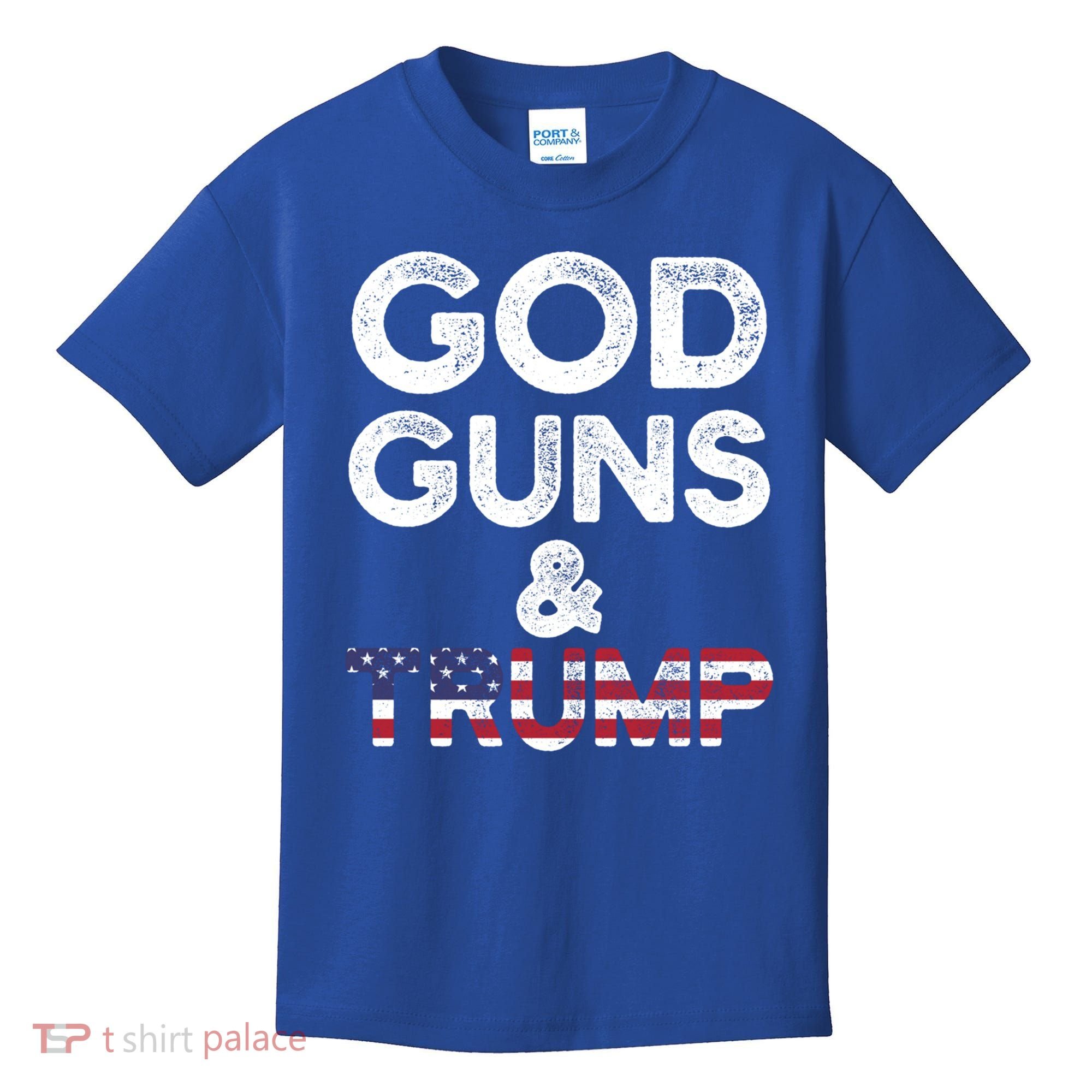 God Guns And Trump Cute Gift 2nd Amendment Pro Gun Meaningful Gift Kids T-Shirt