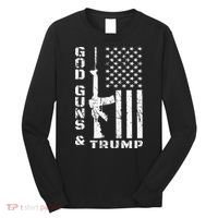 God Guns And Trump 2nd Amendment Flag AR15 Long Sleeve Shirt thumb 0
