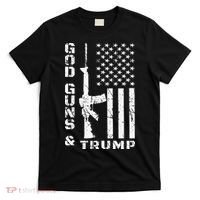 God Guns And Trump 2nd Amendment Flag AR15 T-Shirt thumb 0