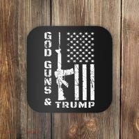 God Guns And Trump 2nd Amendment Flag AR15 Coaster thumb 0