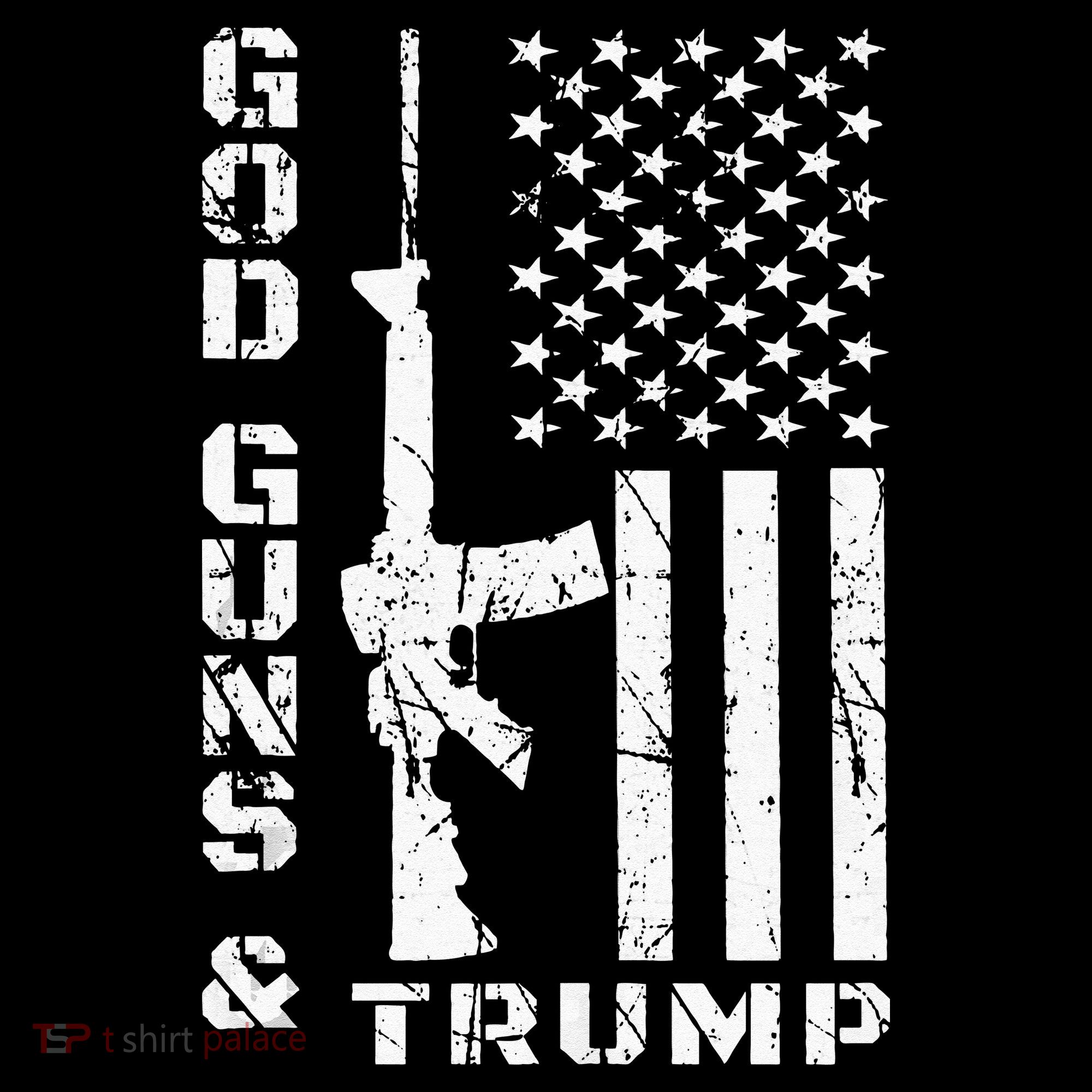 God Guns And Trump 2nd Amendment Flag AR15 Women's Hoodie