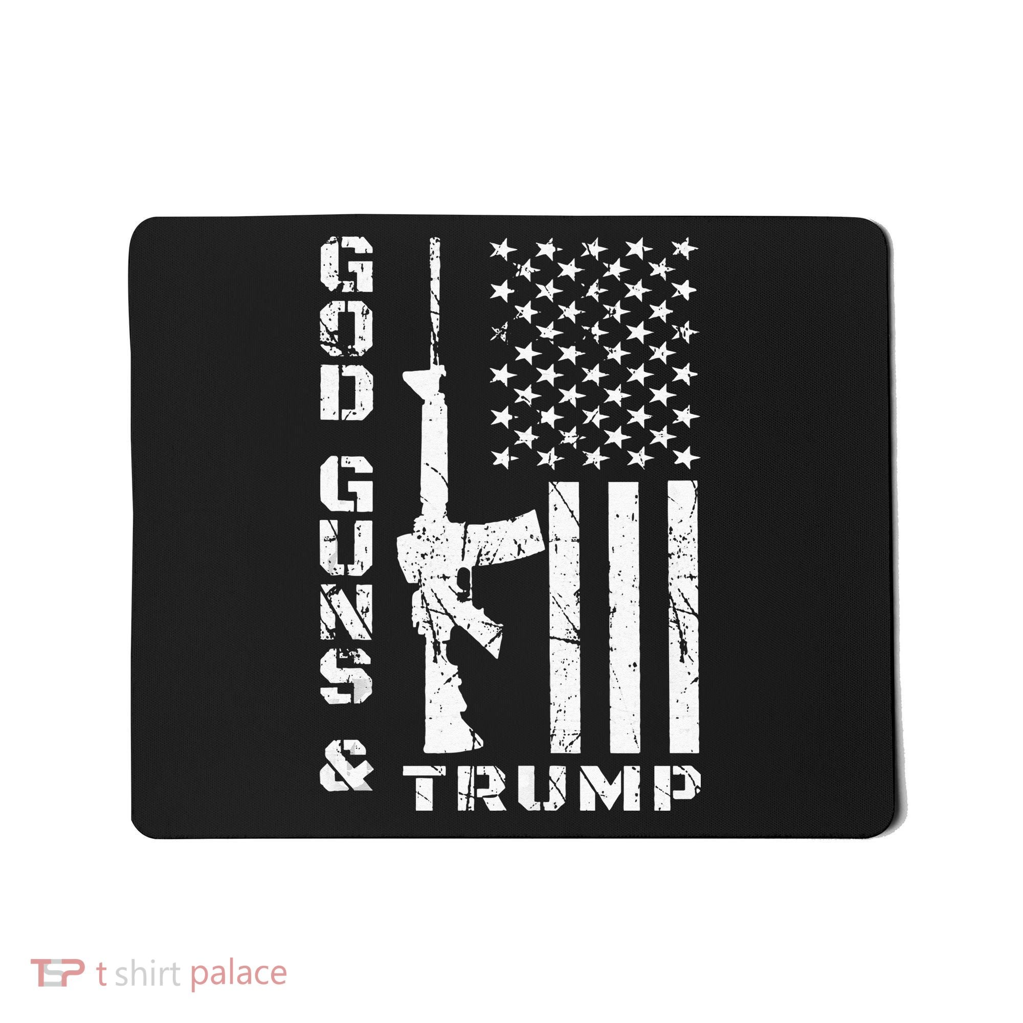 God Guns And Trump 2nd Amendment Flag AR15 Mousepad