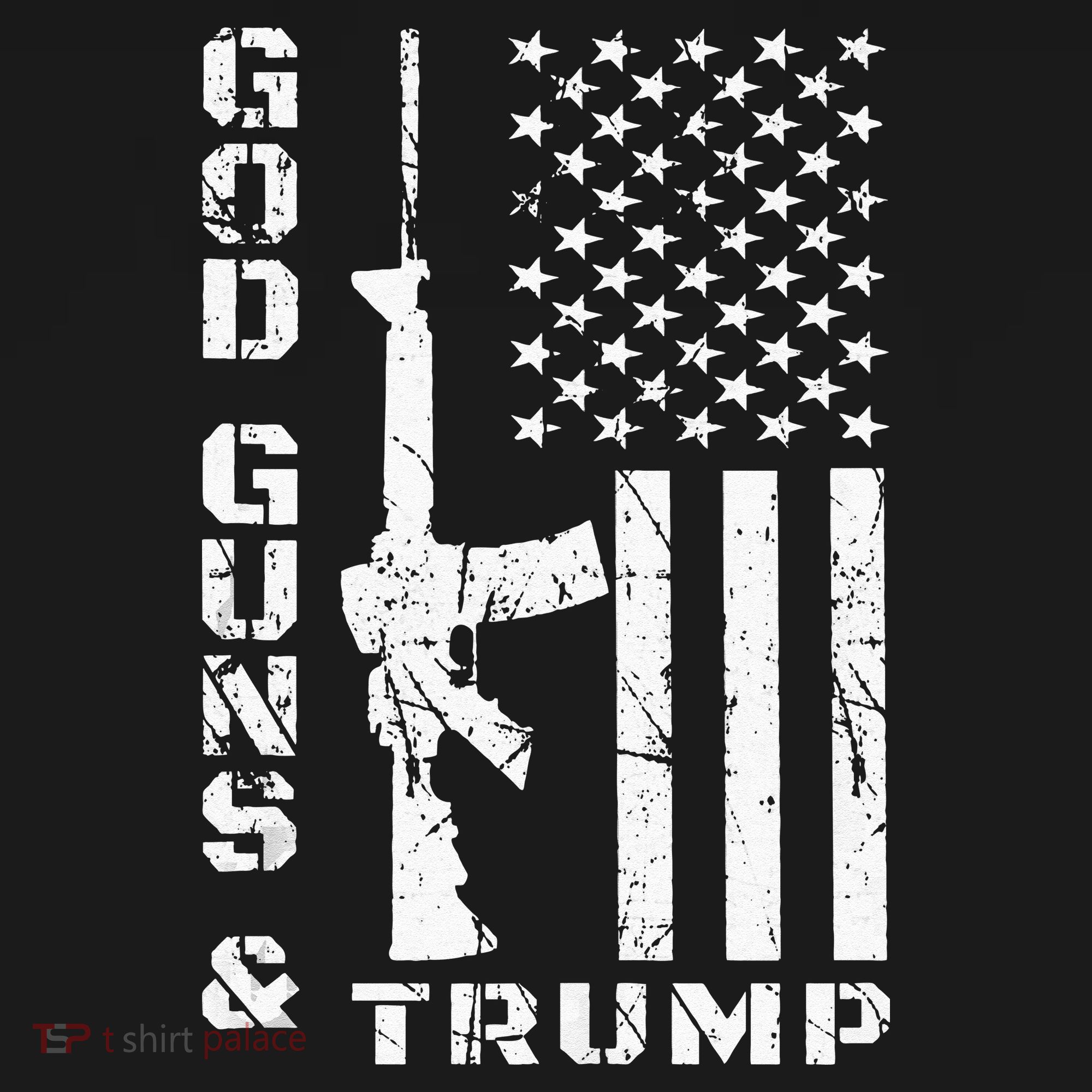 God Guns And Trump 2nd Amendment Flag AR15 Mousepad