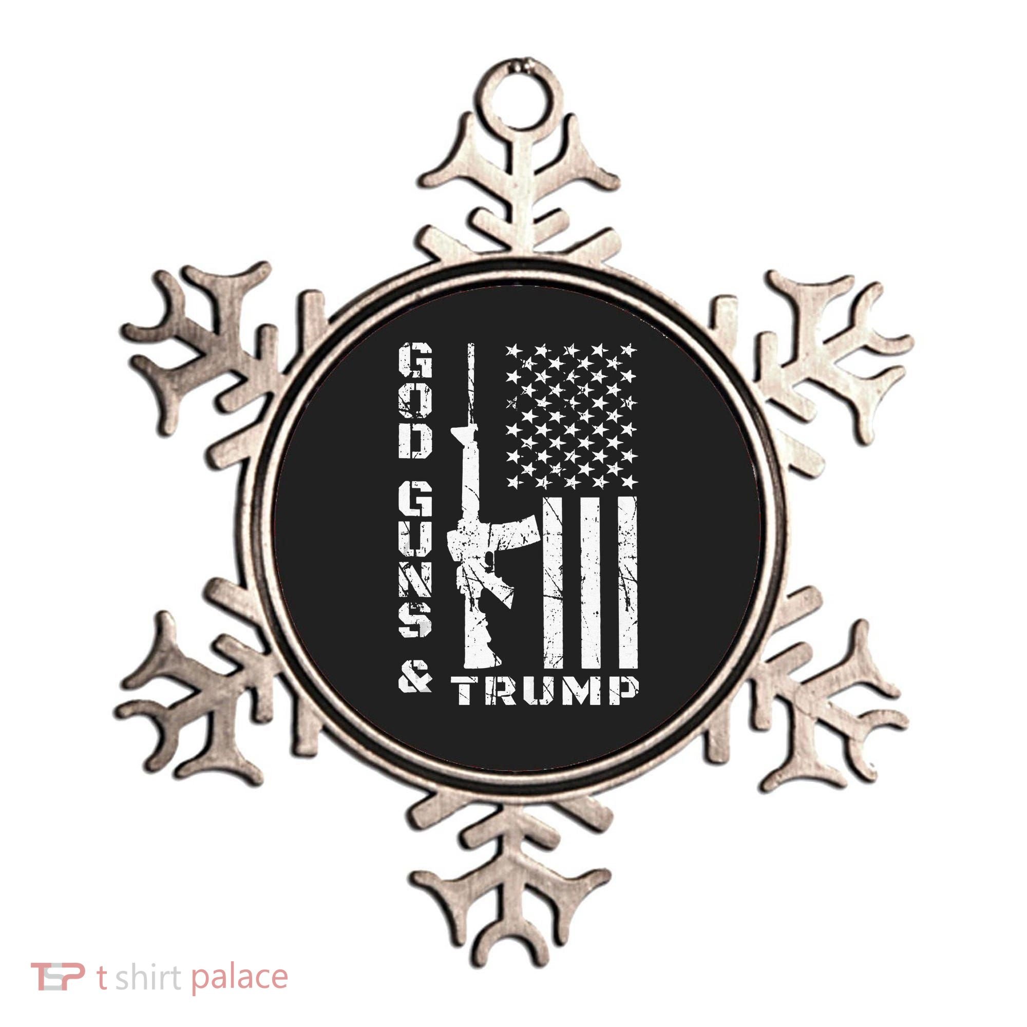 God Guns And Trump 2nd Amendment Flag AR15 Ornament