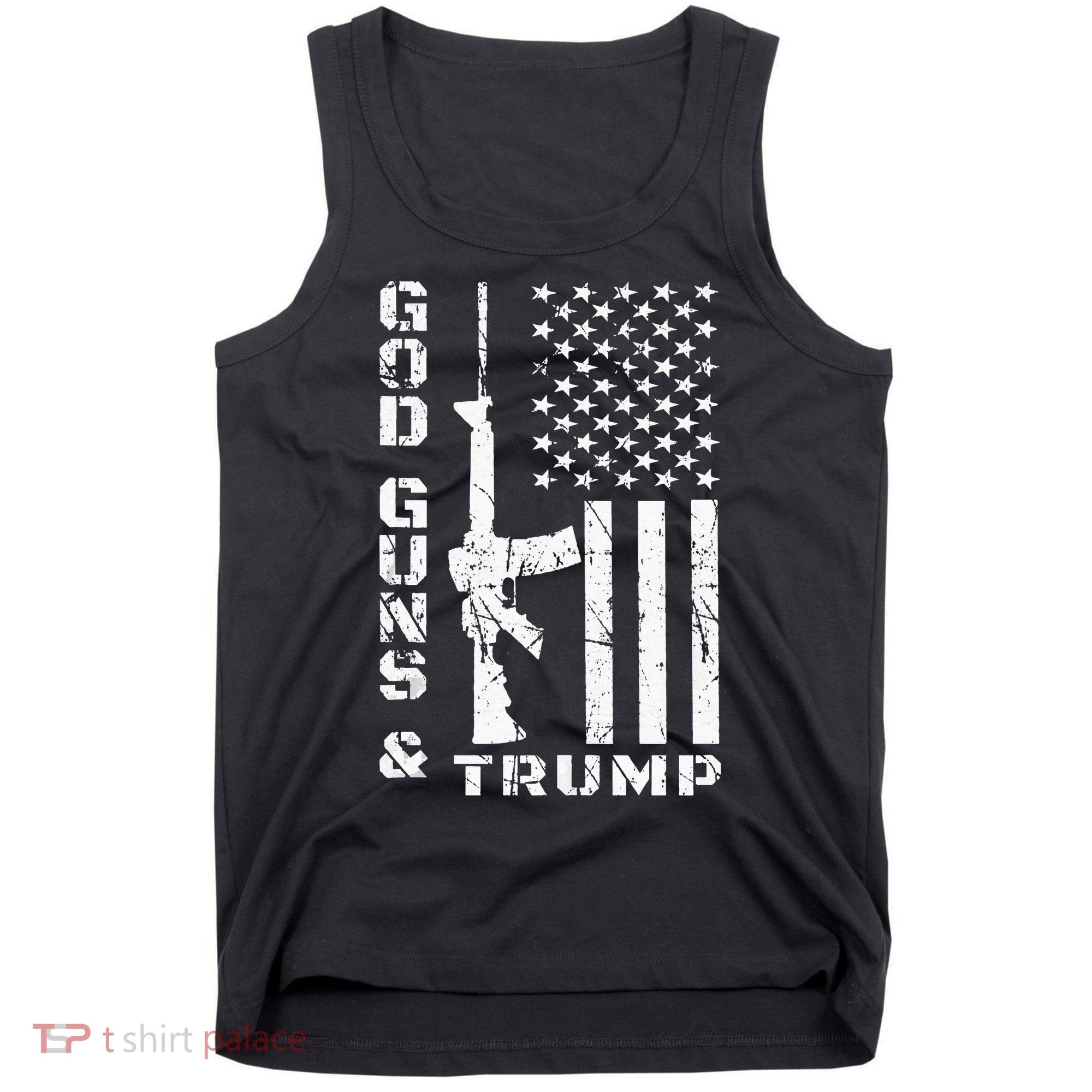 God Guns And Trump 2nd Amendment Flag AR15 Tank Top
