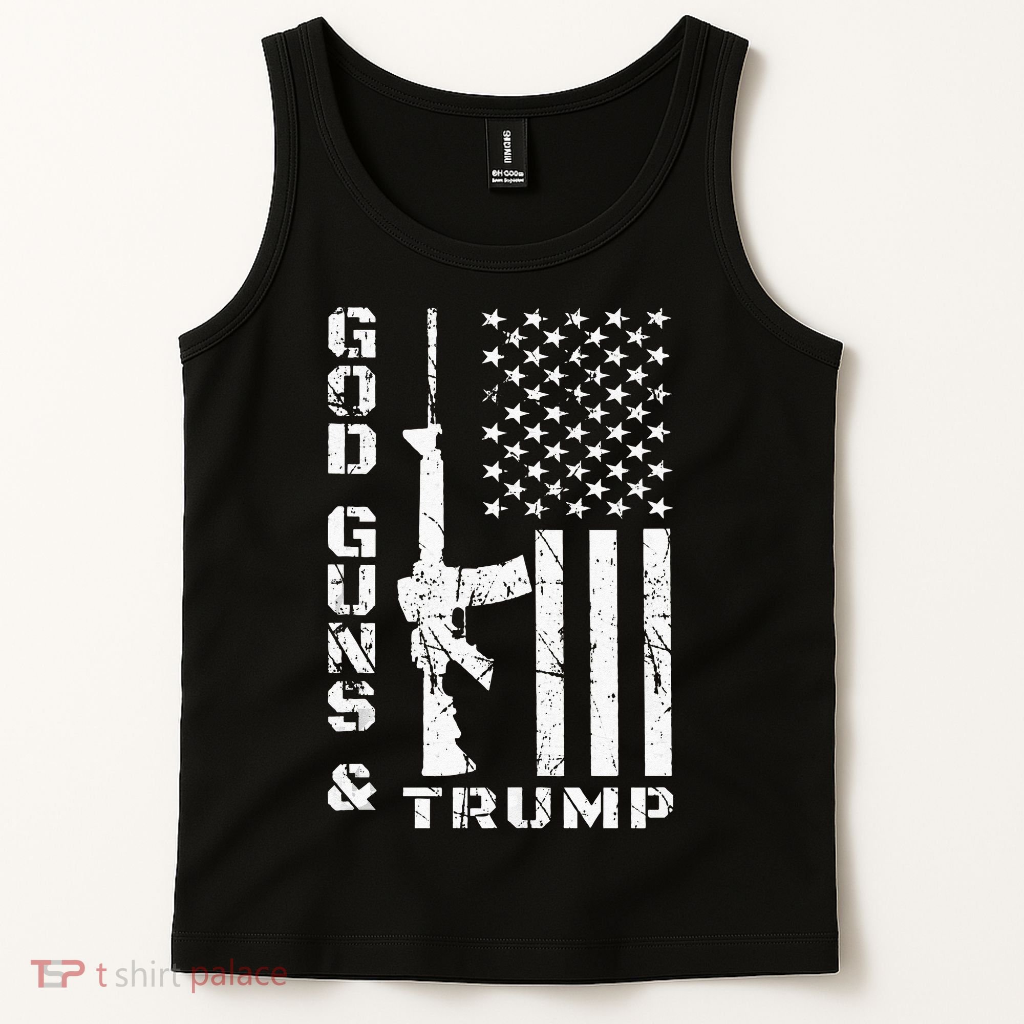 God Guns And Trump 2nd Amendment Flag AR15 Tank Top