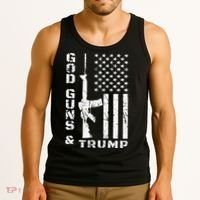God Guns And Trump 2nd Amendment Flag AR15 Tank Top thumb 3