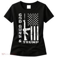 God Guns And Trump 2nd Amendment Flag AR15 Women's T-Shirt thumb 0