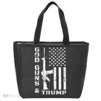 God Guns And Trump 2nd Amendment Flag AR15 Tote Bag thumb 0