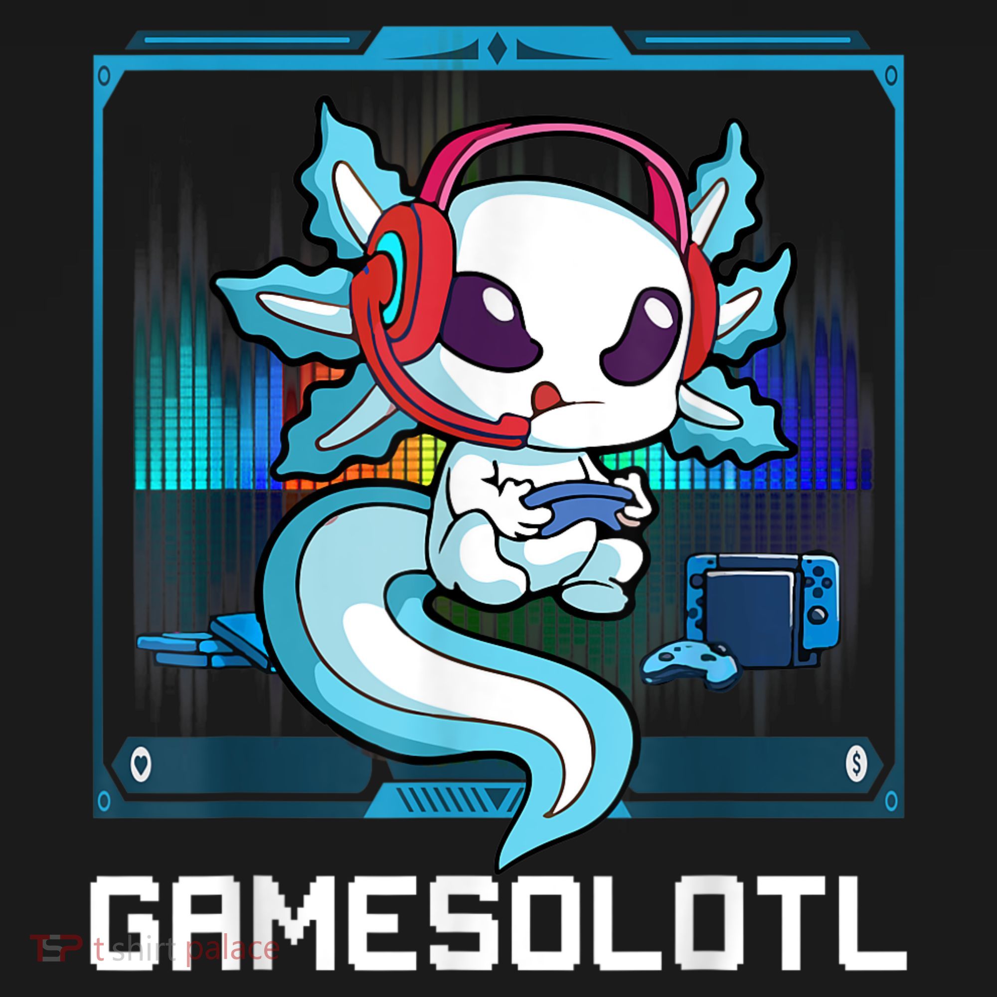 Gamesolotl Gamer Axolotl Playing Video Games Boys Girls Tank Top