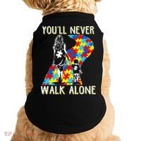 Great Gift Autism Mom You Will Never Walk-Alone Support Autism Son  Doggie Tank thumb 0