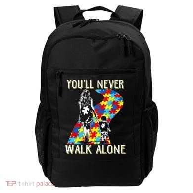 Great Gift Autism Mom You Will Never Walk-Alone Support Autism Son  Backpack